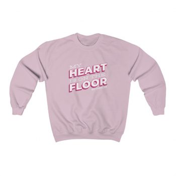 Adult Sweatshirt Unisex Heavy Blend - My Heart is on the Floor Gym Mom