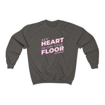 Adult Sweatshirt Unisex Heavy Blend - My Heart is on the Floor Gym Mom