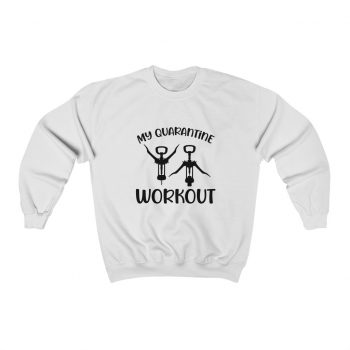 Adult Sweatshirt Unisex Heavy Blend - My Quarantine Workout - Wine