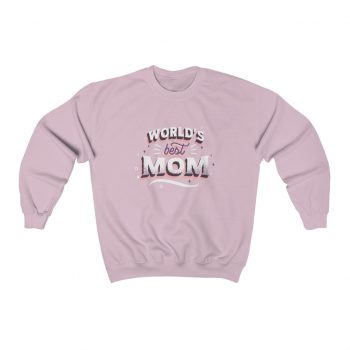 Adult Sweatshirt Unisex Heavy Blend - World's Best Mom Pink White