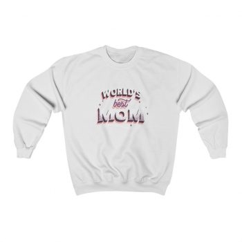 Adult Sweatshirt Unisex Heavy Blend - World's Best Mom Pink White