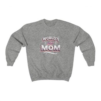 Adult Sweatshirt Unisex Heavy Blend - World's Best Mom Pink White