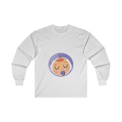 Adult Ultra Cotton Long Sleeve Tee - Baby Boy Astronaut Pregnant Pregancy