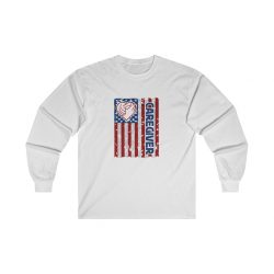 Adult Ultra Cotton Long Sleeve Tee - Caregiver USA Flag