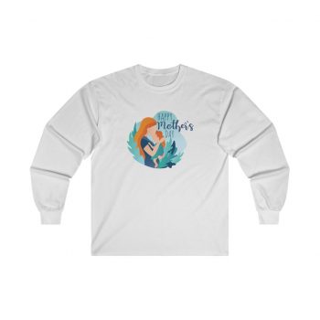 Adult Ultra Cotton Long Sleeve Tee - Happy Mothers Day Mom and Child