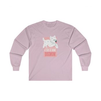 Adult Ultra Cotton Long Sleeve Tee - I Just Want to be a Stay at Home Dog Mom Morkie