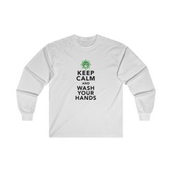 Adult Ultra Cotton Long Sleeve Tee - Keep Calm and Wash Your Hands