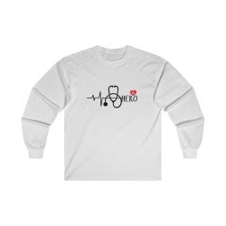 Adult Ultra Cotton Long Sleeve Tee - Medical Staff are Heroes