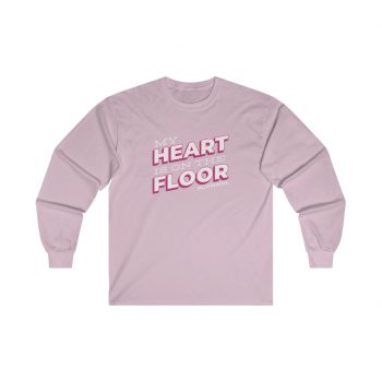 Adult Ultra Cotton Long Sleeve Tee - My Heart is on the Floor Gym Mom