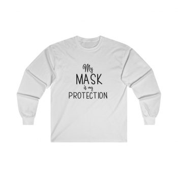 Adult Ultra Cotton Long Sleeve Tee - My Mask Is My Protection