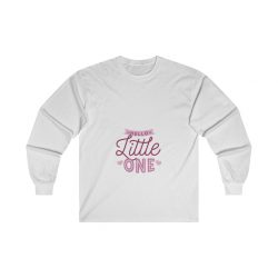 Adult Ultra Cotton Long Sleeve Tee - Pregnancy Pregnant - Hello Little One Pink