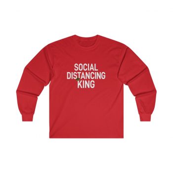 Adult Ultra Cotton Long Sleeve Tee - Social Distancing King