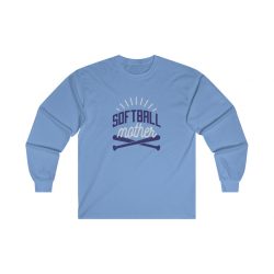 Adult Ultra Cotton Long Sleeve Tee - Softball Mother Baseball Bat