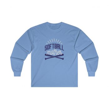 Adult Ultra Cotton Long Sleeve Tee - Softball Mother Baseball Bat