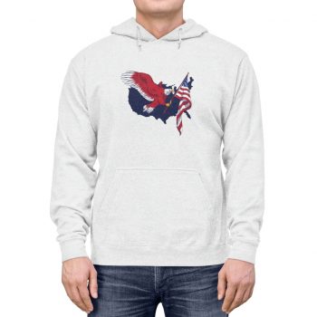 Adult Unisex Hoodie - American Eagle USA Map Flag