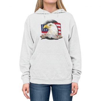 Adult Unisex Hoodie - American Patriot Eagle The Red White and Blue