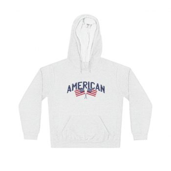 Adult Unisex Hoodie - American Two USA Flags