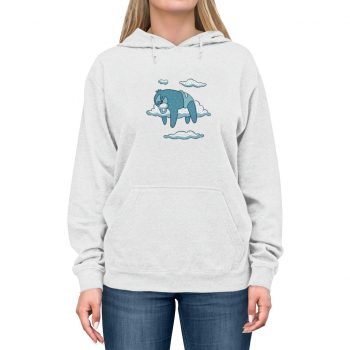 Adult Unisex Hoodie - Baby Sloth Sleeping Blue