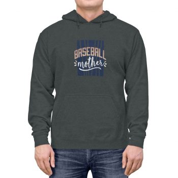 Adult Unisex Hoodie - Baseball Mother Blue White