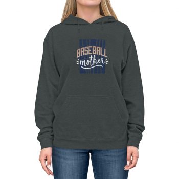 Adult Unisex Hoodie - Baseball Mother Blue White