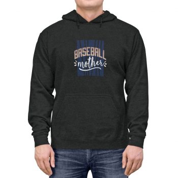 Adult Unisex Hoodie - Baseball Mother Blue White