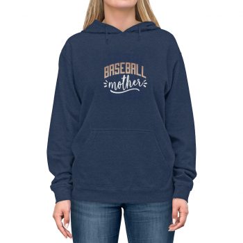 Adult Unisex Hoodie - Baseball Mother Blue White