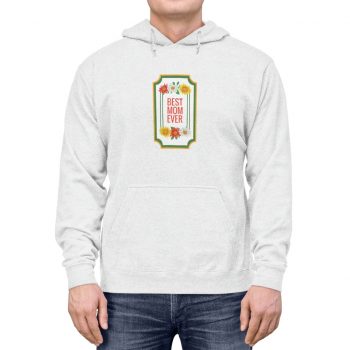 Adult Unisex Hoodie - Best Mom Ever Red White Yellow Flowers