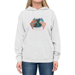 Adult Unisex Hoodie - Confederate Memorial USA America Civil War Flags