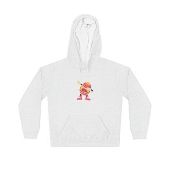 Adult Unisex Hoodie - Dancing Dabbing Easter Egg Pink Orange