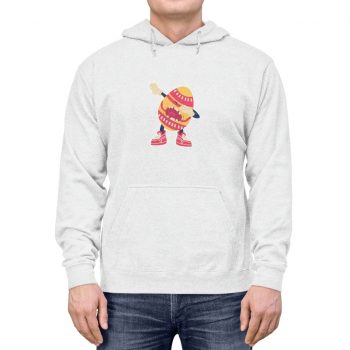 Adult Unisex Hoodie - Dancing Dabbing Easter Egg Pink Orange