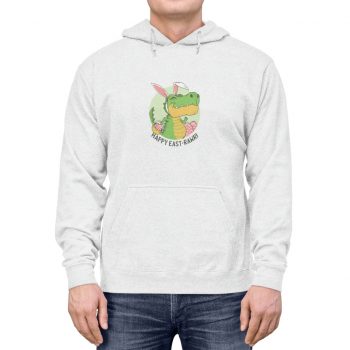 Adult Unisex Hoodie - Dinosaur Easter Bunner - T-Rex Tyrannosaurus with Bunny Ears