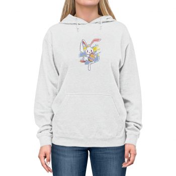 Adult Unisex Hoodie - Easter Bunny Easter Egg Pink Yellow Blue