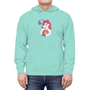 Adult Unisex Hoodie - Easter Unicorn with Eggs