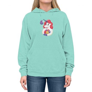 Adult Unisex Hoodie - Easter Unicorn with Eggs