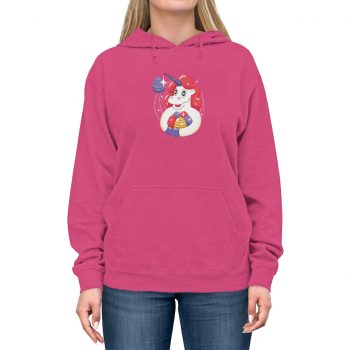 Adult Unisex Hoodie - Easter Unicorn with Eggs