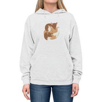 Adult Unisex Hoodie - Fox Mom and Babies