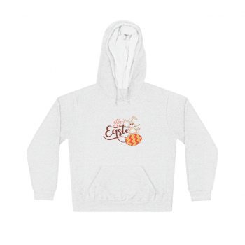 Adult Unisex Hoodie - Happy Easter - Bunny Balancing on a Easter Egg