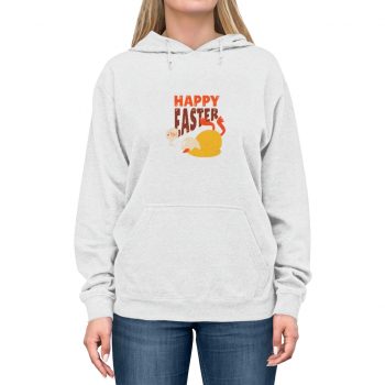 Adult Unisex Hoodie - Happy Easter - Chick Fell Down with Broken Egg