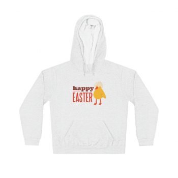 Adult Unisex Hoodie - Happy Easter - Chick Wearing a Broken Egg