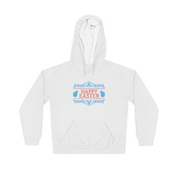 Adult Unisex Hoodie - Happy Easter - Red Blue