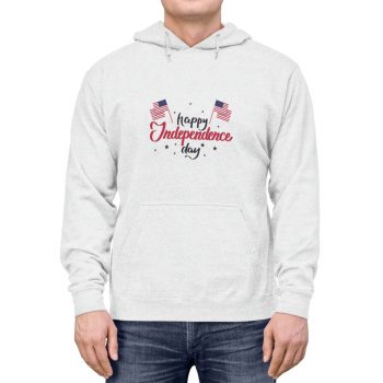 Adult Unisex Hoodie - Happy Independence Day Flag Stars USA