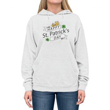 Adult Unisex Hoodie - Happy St Patrick's Day Shamrock Beer