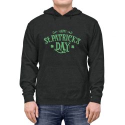 Adult Unisex Hoodie - Happy St Patricks Day Green Lettering