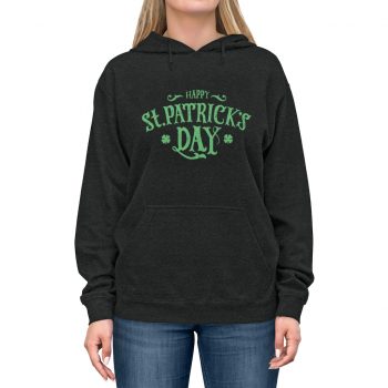 Adult Unisex Hoodie - Happy St Patricks Day Green Lettering