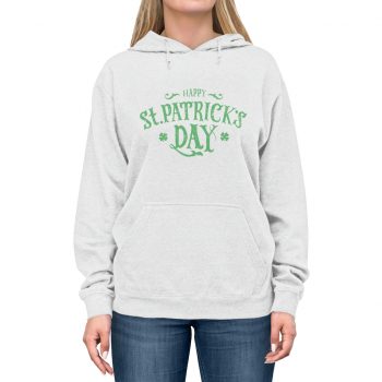 Adult Unisex Hoodie - Happy St Patricks Day Green Lettering