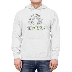 Adult Unisex Hoodie - Have a Happy St Patricks Day Horse Shoe Clover