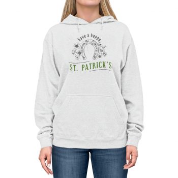 Adult Unisex Hoodie - Have a Happy St Patricks Day Horse Shoe Clover