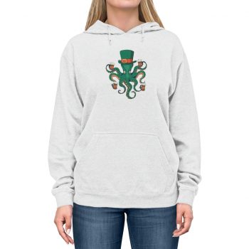 Adult Unisex Hoodie - Leprechaun Octopus St Patricks Beer Stein