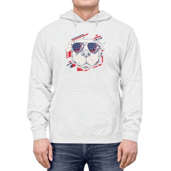 Adult Unisex Hoodie - Pitbull Pit bull USA American Flag