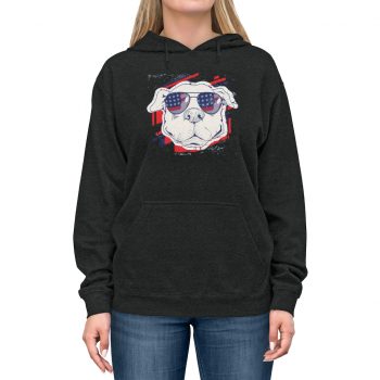 Adult Unisex Hoodie - Pitbull Pit bull USA American Flag